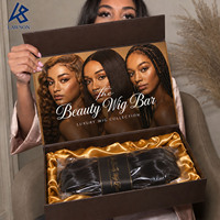 Nouvelle Arrivée Boîtes de Luxe pour Perruques et Extensions de Cheveux Prix Usine Boîte de Luxe pour Perruque avec Logo Doré