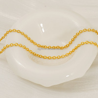 Chaîne en gros de 3 mm en acier inoxydable plaqué or 18 carats, chaîne de type O, chaîne de clavicule basique, apprêts de bijoux pour pendentif