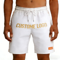 Shorts sportifs personnalisés pour hommes en toile respirante et écologique, taille élastique, braguette zippée, service OEM sur mesure