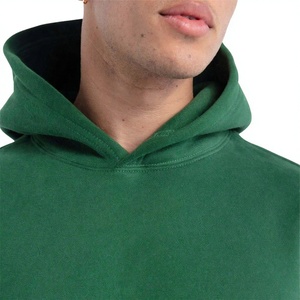 Sweat à capuche personnalisé pour homme, vert forêt, en molleton de coton premium, coupe oversize avec poche kangourou, style streetwear décontracté - Product Image 5