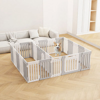 Parc intérieur pour animaux de compagnie de 70cm avec cloison de porte Clôture pour chat en plastique pour parc de jeux pour bébés et petits animaux