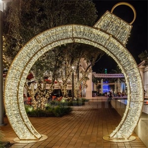 Arco Luminoso LED 3D Grande a Forma di Cuore per Decorazione Esterna, Motivo Stradale con Luci a Stella - Product Image 4