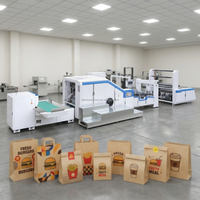 Machine à fabriquer des sacs en papier à poignée torsadée à fond carré multifonction conforme à la norme CE, machine à poignées de sacs en papier en ligne fabriquée en Chine