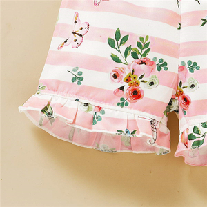 Nouveauté 2021 : Ensembles de vêtements pour enfants 1-4 ans avec t-shirts imprimés tournesol – Collection Fille - Product Image 5