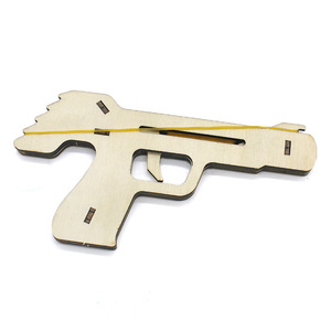 Kit de pistola de banda elástica de madera para niños, juguete educativo científico, modelo de montaje manual, 7-9 años - Product Image 2