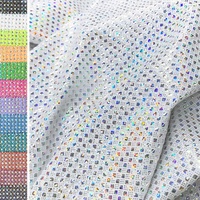 Lots en stock de tissu élastique en polyamide et élasthanne, à paillettes holographiques brillantes et colorées, effet métallique, pour maillots de bain de performance