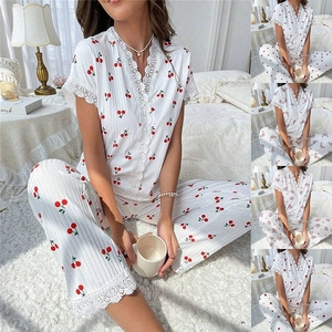 Meilleures ventes transfrontalières : Pyjama court sexy et décontracté à manches longues pour femme, style européen et américain, collection automne-hiver - Product Image 4
