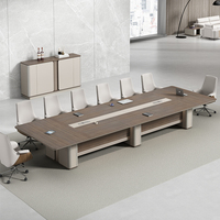 Table de conférence de bureau moderne en bois, extra longue, pour réunions annuelles d'entreprise, grands séminaires et activités de formation