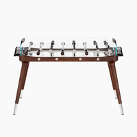 Table de baby-foot moderne en verre trempé - 8 tiges, table de jeu de football d'intérieur avec cadre en MDF en bois massif, pieds en acier inoxydable, personnalisable
