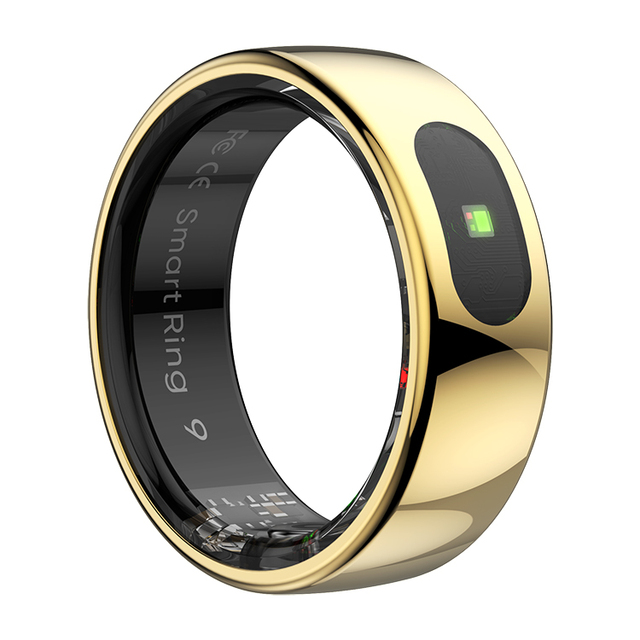 New 5ATM Waterproof Stainless Steel Smart Ring Health Monitoring Music Control Fitness tracker R08 Smart Ring with Charging Case