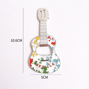 Abridor de Botellas con Forma de Guitarra de Aleación de Zinc Art Deco de <span class=keywords><strong>Sevilla</strong></span>, España, Personalizable, Tamaño Mediano, Imán para Refrigerador, Recuerdo Turístico, Venta al por Mayor - Product Image 6