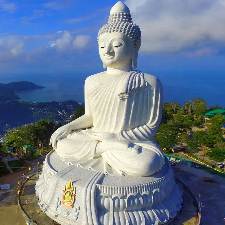 Огромный натуральный камень мрамор Большой Камень Статуя Будды для продажи