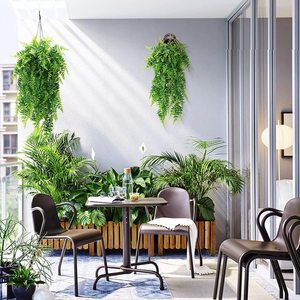 Vente directe usine : <span class=keywords><strong>Plantes</strong></span> artificielles suspendues – Herbe persane, Fougère artificielle, <span class=keywords><strong>Plantes</strong></span> vertes suspendues - Product Image 5