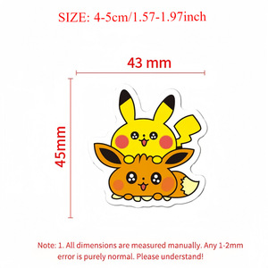 29 Designs, lot de 50/100 autocollants personnalisés imperméables sur le thème de l'anime Pokémon (Pikachu, Eevee), collection d'autocollants pour enfants, décoration - Product Image 4