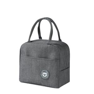 ถุงอาหารกลางวันแบบมีฉนวนผ้าอ็อกซ์ฟอร์ด 6.5 ลิตร แบบพกพา พับได้ กันน้ำ สีน้ำเงินกรมท่า สำหรับนักเรียน - Product Image 5