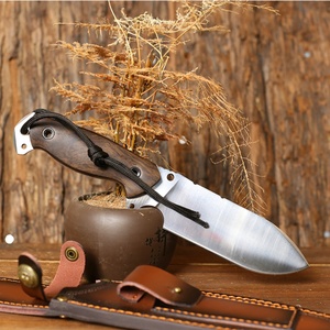 Couteau de poche en acier inoxydable à haute teneur en carbone personnalisable OEM, motif gravé, manche en bois pour le bricolage, le camping en plein air, la chasse et la survie - Product Image 2