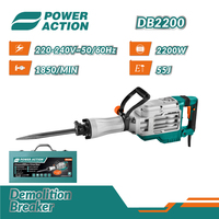 Marteau perforateur de démolition 2200W 55J de qualité industrielle robuste à action de puissance