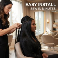 Extensions de cheveux Genius Weft, cheveux humains, double épaisseur, fines, invisibles, 100% vierges Remy, cuticules alignées, sans perte, 10-30 pouces