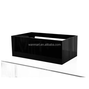 factory wholesale white acrylic display case customized black acrylic box display