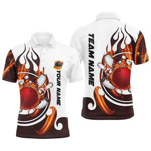 Best Quality Factory Custom Made Sublimated Bowling Polo Shirts Cheap Price Youth Bowling Jersey Shirt OEM Service for Adults
