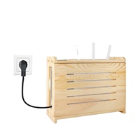 Armoire en bois pour cacher le routeur, étagère murale décorative pour routeur Wi-Fi, support mural, boîte de rangement, gestion des câbles, cache-câbles