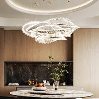 Lustre LED RGB en acrylique haut de gamme personnalisé, gradation DALI, IRC 95, lampe moderne de luxe créative pour hôtel, restaurant, décoration intérieure
