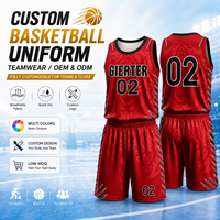Maillot de basketball réversible personnalisé en sublimation, respirant, en maille, uniforme d'équipe, conception gratuite, usine pour ligues universitaires, approvisionnement en gros