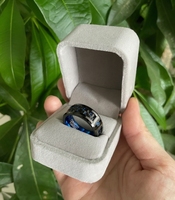 Bague en fibre de carbone bleue de 8 mm, dragon celtique, bague de mariage en carbure de tungstène bleu pour homme, cadeau d'anniversaire, cadeau de la Saint-Valentin