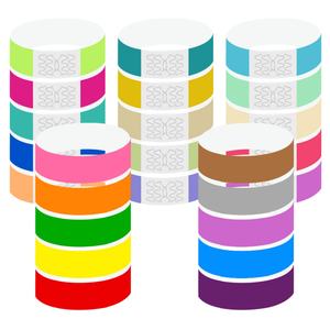 Wholesale Customized Waterproof Paper Tyvek Wristbands Nautical Style Digital Printed Cheap Security Music Festival <b>Promotional</b> - Product Image 1