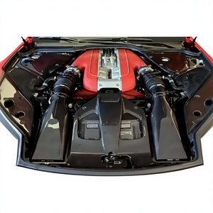 Couvercle de moteur en fibre de carbone sèche adapté à la Ferrari 812, avec système de refroidissement auxiliaire, couvercle de boîte d'admission d'air style OEM 333295 - Product Image 6