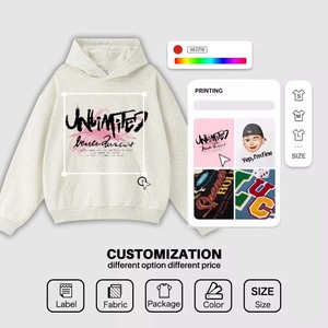 Conjunto Deportivo de Algodón de Alta Calidad con Serigrafía Personalizada y Transpirable para Hombre, Sudadera con Capucha y Pantalones Deportivos Extra Grandes de 370 Gramos para Otoño - Product Image 6