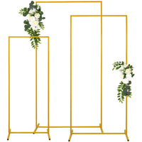 Arco Rectangular de Hierro para Bodas, Soporte Geométrico Cuadrado para Telón de Fondo, Decoración de Escenario
