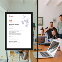 Porte-documents de bureau réutilisable en PVC transparent A4, étanche, tendance Art Déco, avec bande magnétique amovible – Offre Spéciale