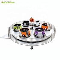 Manège familial mobile sur remorque, thème Halloween, couleur personnalisable, pour fêtes foraines et attractions de carnaval