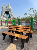 Banc d'extérieur pour parcours de golf en plastique recyclé HDPE pour sièges de practice de golf avec logo personnalisé