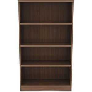 Bibliothèque moderne à quatre étagères en noyer de la série Alera Valencia, 31 3/4 po de largeur x 14 po de profondeur x 55 po de hauteur, design minimaliste pour bureau à domicile ou chambre à coucher - Product Image 1