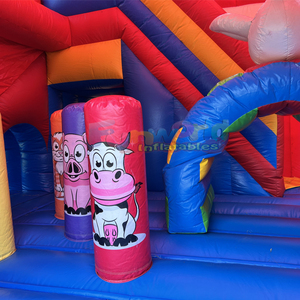 Castillo inflable con tobogán para fiestas infantiles al aire libre, tipo granja. - Product Image 5
