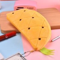 Cross Border Fresh Cute Fruit Watermeloen Aardbei Oranje Pluche PP Katoen Verjaardag Etui Briefpapier Make-up Tas Mond Rood