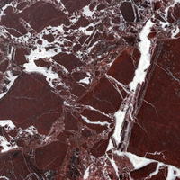 Table basse en marbre rouge artisanal Newstar Stone, marbre Rosso Levanto Bourgogne, pour salon