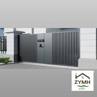Portail battant moderne et compétitif de 6 pieds en aluminium thermolaqué pour entrée principale de villa résidentielle