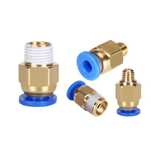 KINGROON Brass <b>Quick</b> <b>Connector</b> Pc4 M6 Threaded Straight Through Air Hose Fitting Pneumatic Tool Accessory - Product Image 2