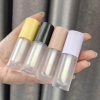 Vide Givré Rond rose Brillant À Lèvres Tube 6ml Vente En Gros En Vrac 5ml Brillant À Lèvres Conteneur Bouteille Vide Emballage Cosmétique Tube En Plastique