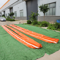 Bâche de confinement d'hydrocarbures en PVC écologique, orange, de type flottant, épaissie, pour la récupération des déversements d'hydrocarbures