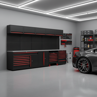 Armoire de rangement robuste Rockshell pour garage, table d'atelier, rangement d'outils de garage, armoire d'atelier, Werkzeugschrank