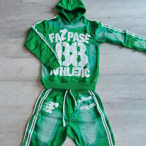 Custom Streetwear Pullover Hoodie Oversized Boxy Zip Patrón Recortado Diseño Baggy Sturdy Winter Hoodie - Product Image 1