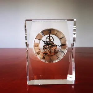 Reloj de cristal cuadrado trofeo