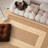 Handmade Rectangle Natural Jute Rugs Carpets Home Mats