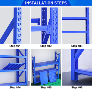 בקלות להרכיב מערכת מתלה פלדה כבדה אחסון מדפים יחידה מחסן עמיד מדפים מתכת סיטונאית - Product Image 3
