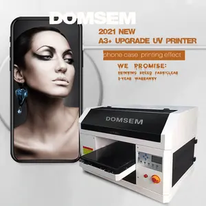 DOMSEM 3050 3D压花喷墨打印机平板UV印刷机在手机壳上打印高尔夫球