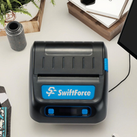SwiftForce Printer portabel Mini 80mm, Printer termal genggam sistem Android dan IOS